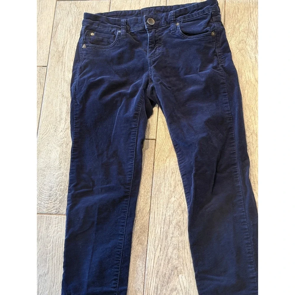 Kut‎ from the Kloth Corduroy Pants 2 Navy Blue Slim Straight KP488 Diana Skinny